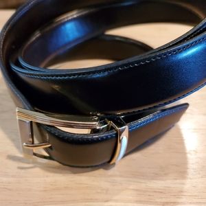 Black leather belt